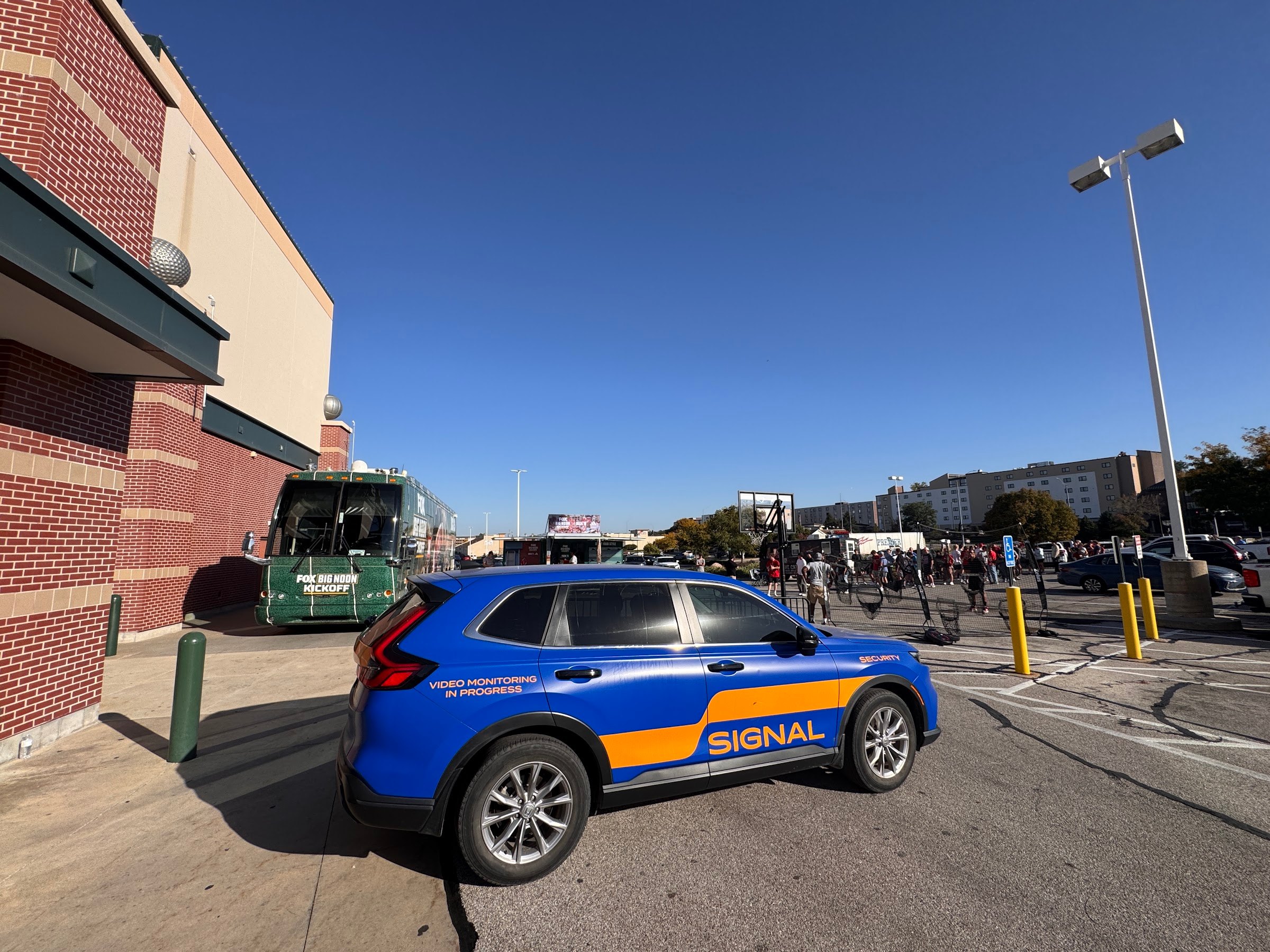 Signal of Lincoln patrol vehicle on site at a Dick's Sporting Goods event in Lincoln, NE
